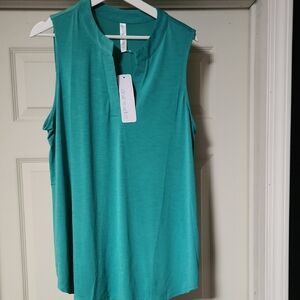 NWT Dear Scarlett Sleeveless Teal Blouse | Size XL | Lightweight Tunic Top